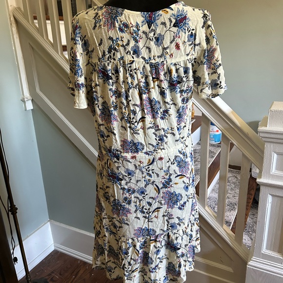 ASOS short sleeve cream and blue paisley floral dress size 6-NWT - Picture 5 of 7